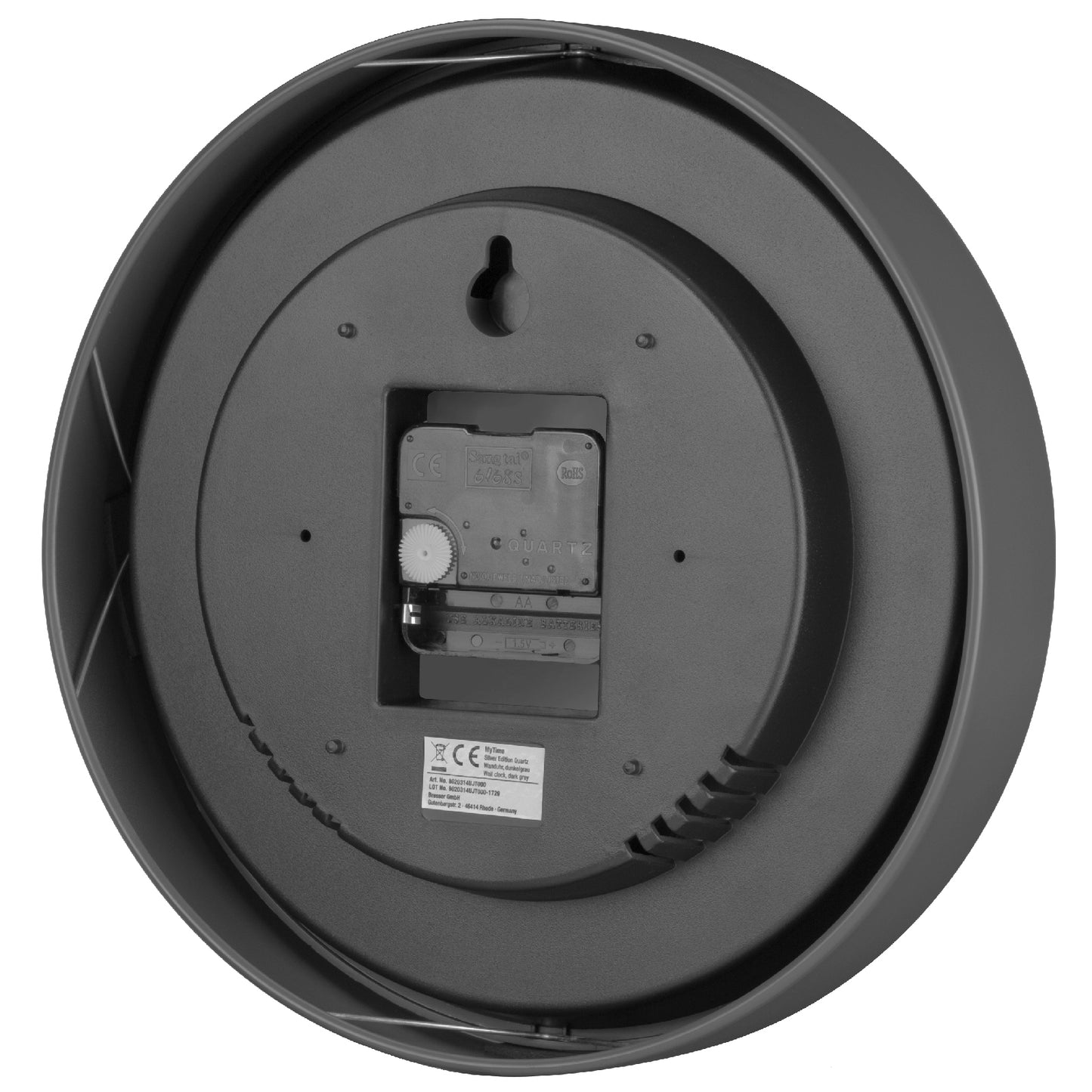 Wall Clock Bresser MyTime Silver Edition Digit Grey (8020316MSN000)