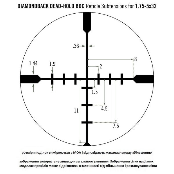 Optical sight Vortex Diamondback 1.75-5x32 BDC (DBK-08-BDC)