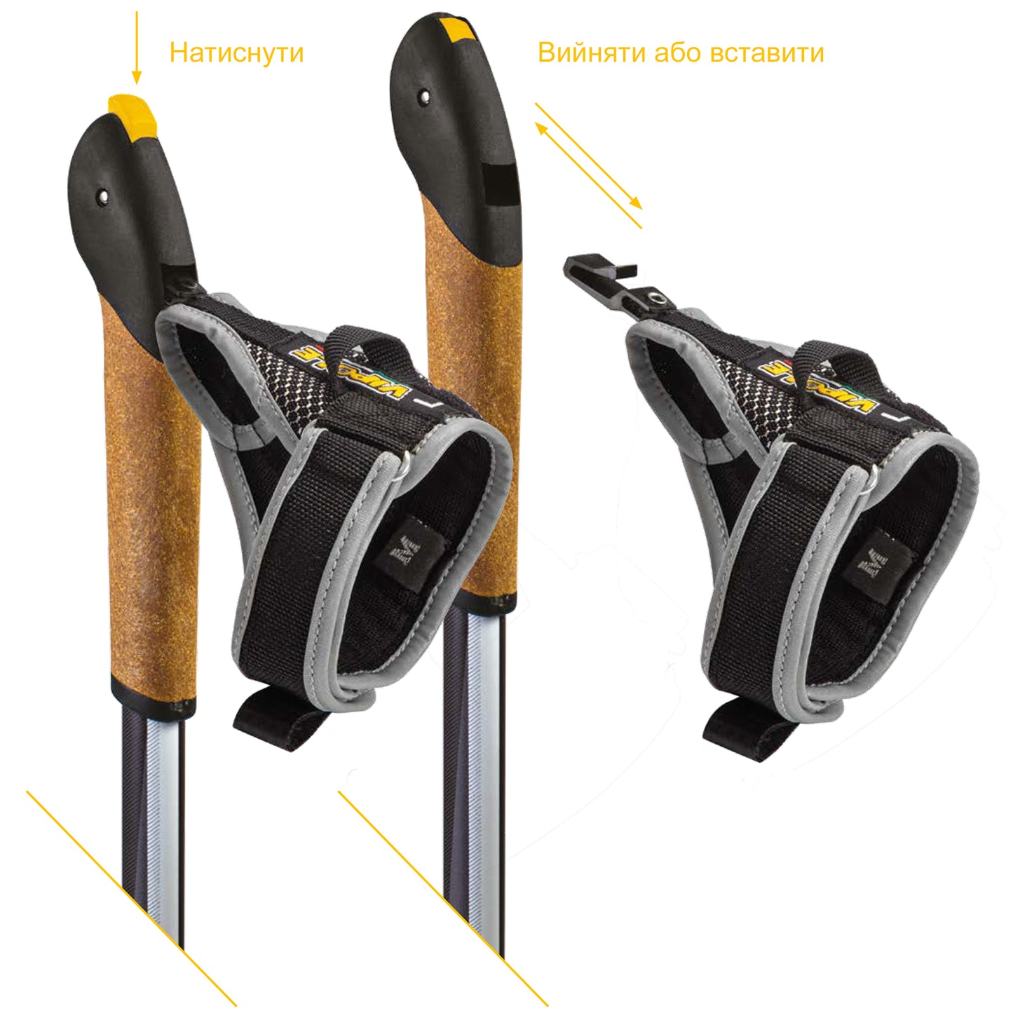 Nordic walking sticks Vipole Vario Top-Click QL KT Silent DLX (S19 47)