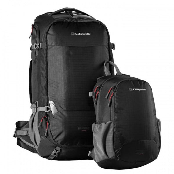 Caribee Magellan 75 RFID Black Travel Backpack