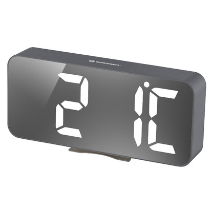 Table clock Bresser MyTime Echo FXL Gray (8010072QT5WHI)