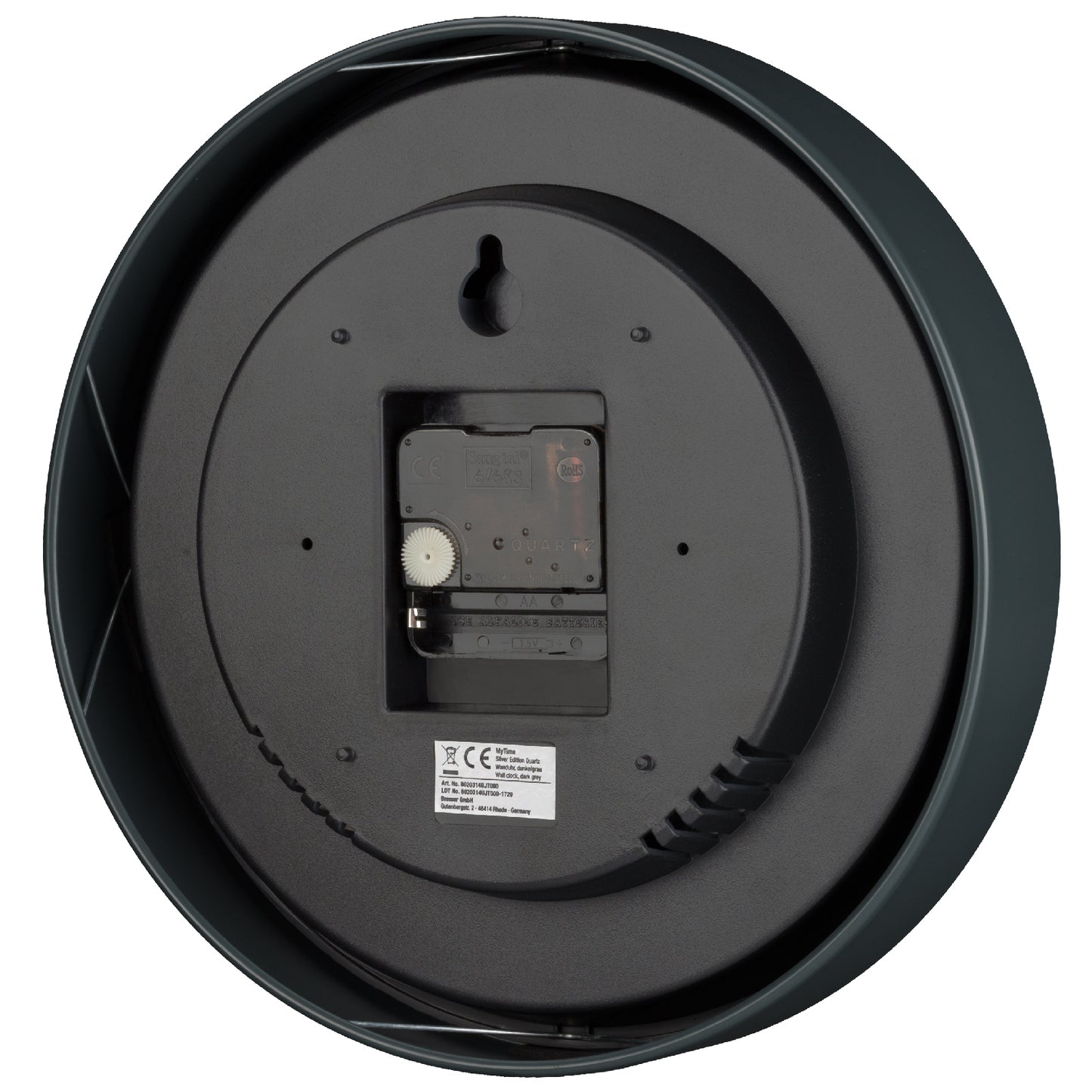 Wall Clock Bresser MyTime Silver Edition Symbol Matte Graphite (8020314UJT000)