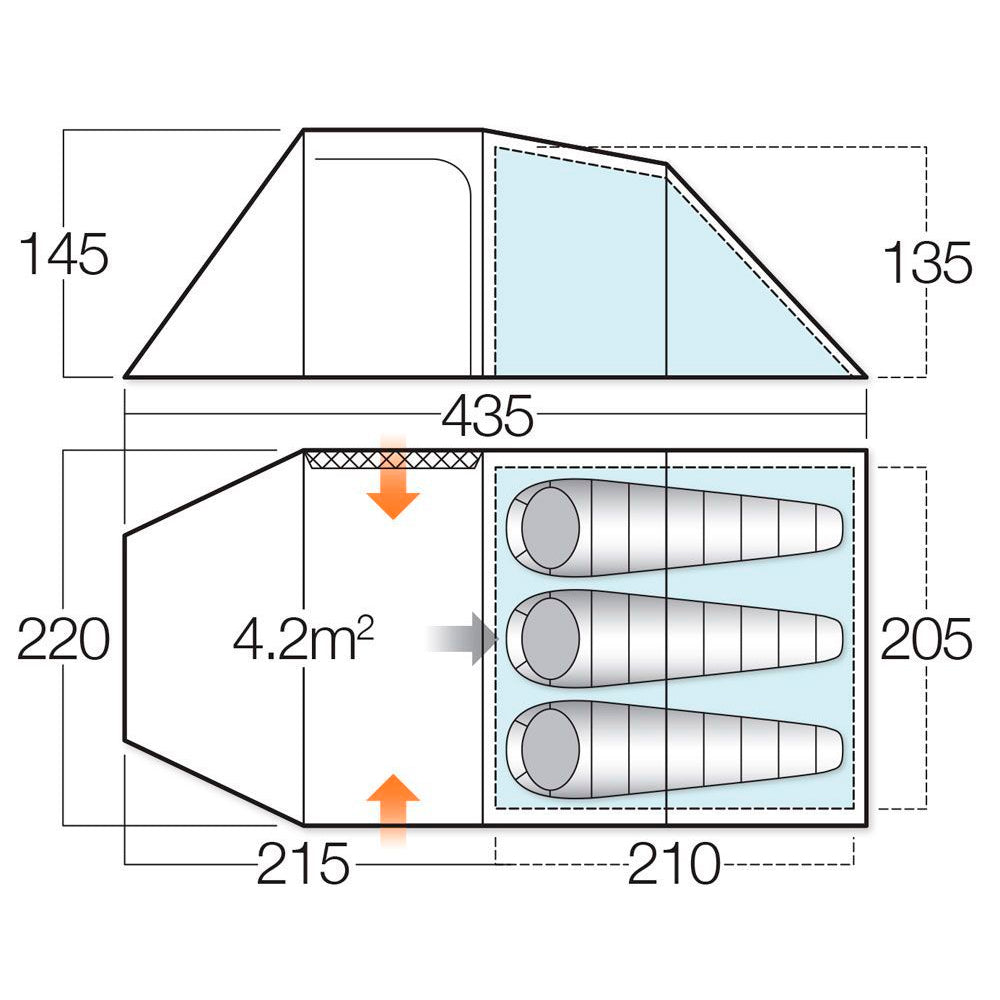 Vango Beta 350 XL Moroccan Blue Tent