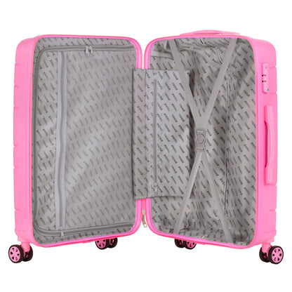 TravelZ Big Bars Suitcase (L) Pink
