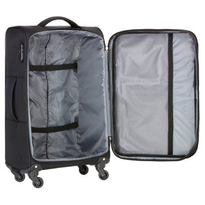 TravelZ Triple Pocket Suitcase (M) Black