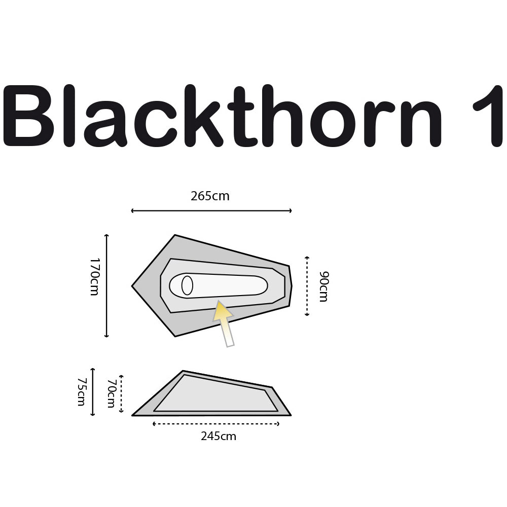 Tent Highlander Blackthorn 1 Red (TEN131-RD)
