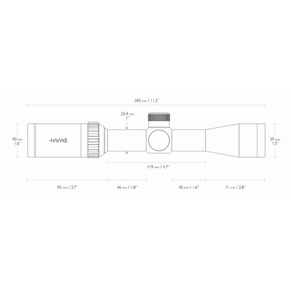 Hawke Vantage 2-7x32 (30/30) optical sight