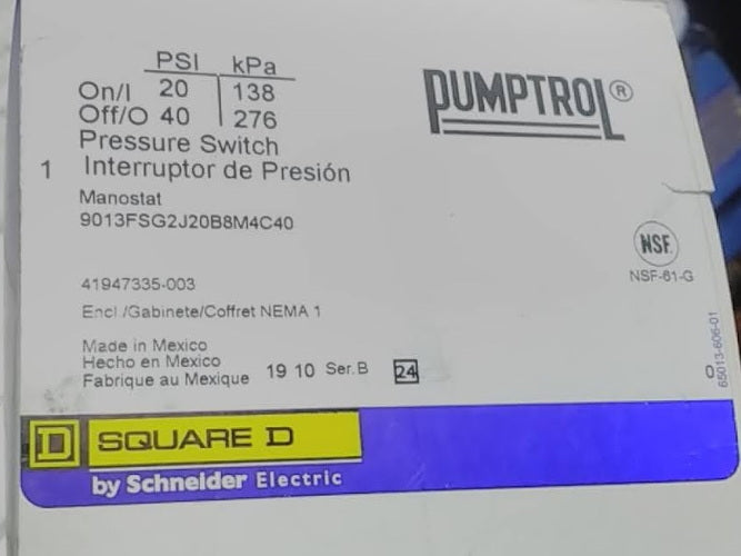 Square D Pumptrol
