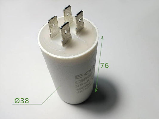 25mkF d38*h76 4 клеммы