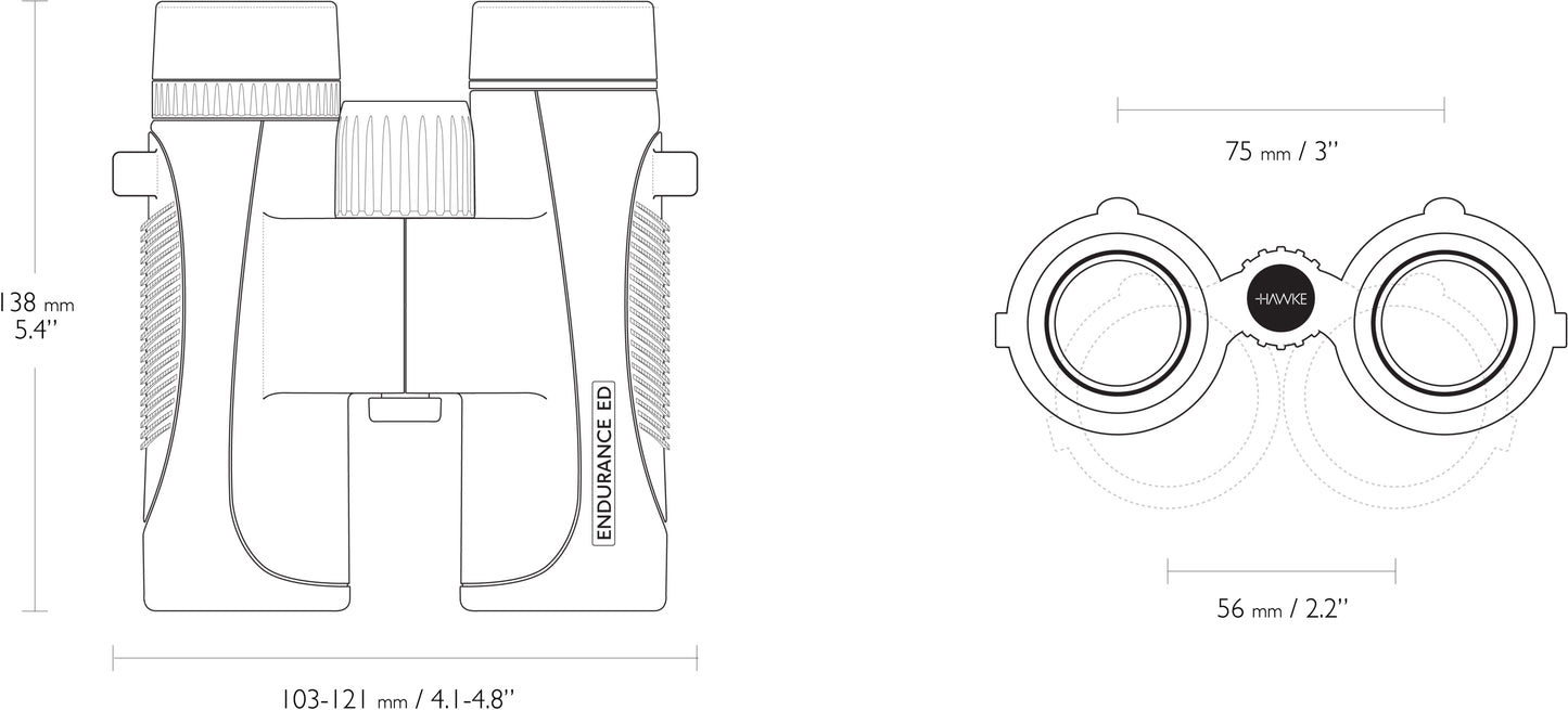 Binoculars Hawke Endurance Top Hinge ED 10x32 Green (36203) 