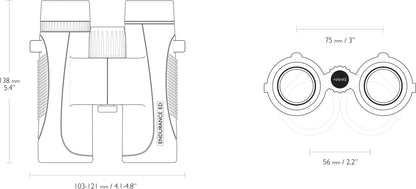 Binoculars Hawke Endurance Top Hinge ED 10x32 Green (36203) 