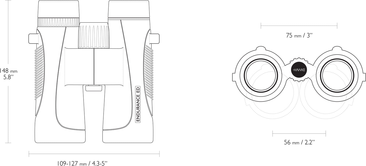 Binoculars Hawke Endurance Top Hinge ED 8x42 Green (36205) 