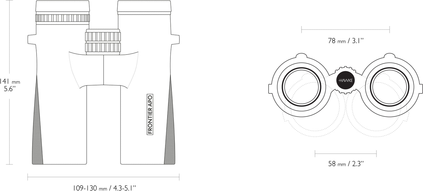 Binoculars Hawke Frontier APO 10x42 Green (38512) 
