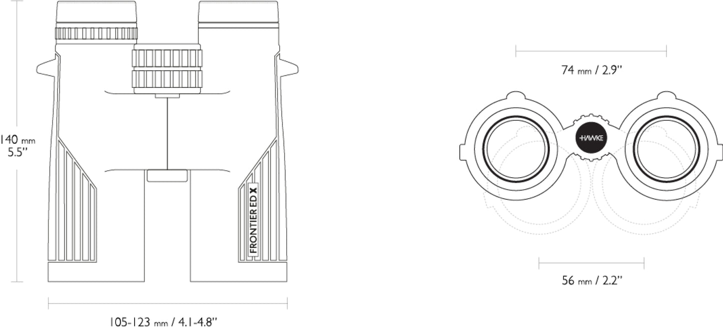 Binoculars Hawke Frontier HD X 10x42 Green (38012)