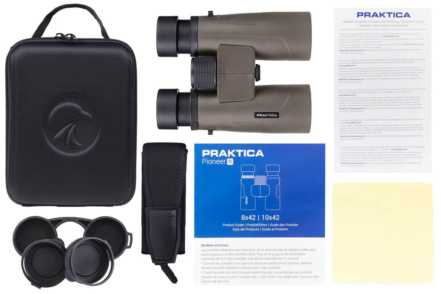 Binoculars Praktica Pioneer R 10x42 WP Umber (PRA244)