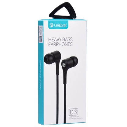 Headphones with microphone 3.5mm – Celebrat D3 – Black