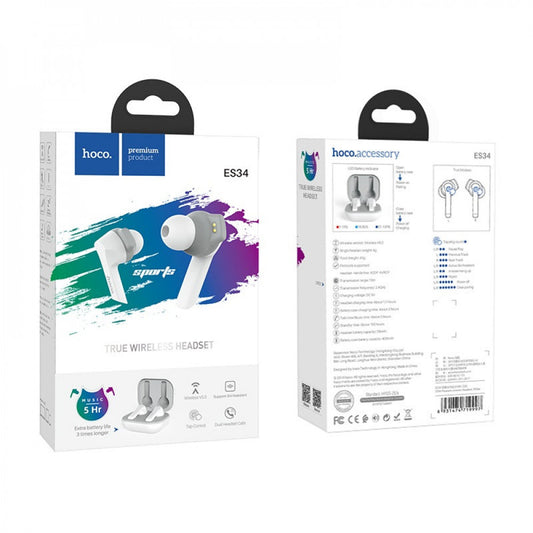 Bluetooth headset TWS – Hoco ES34 Pleasure – White