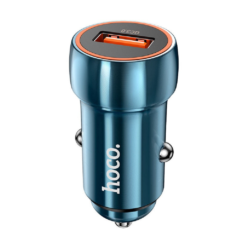 Car Charger | 18W | QC3.0 – Hoco Z46 – Metal Gray