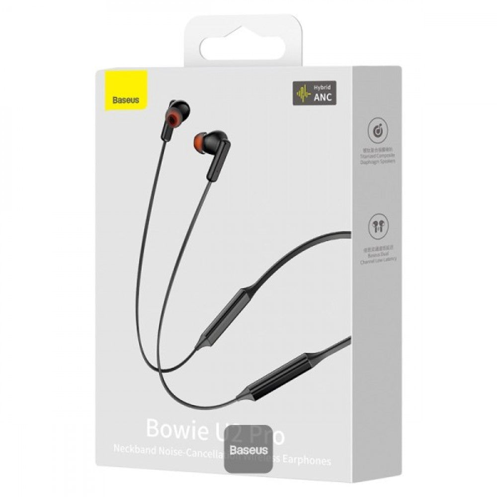Droneless headphones – Baseus (NGTU0100) Bowie U2 Pro Neckband Noise-Cancellation – NGTU010001 Black