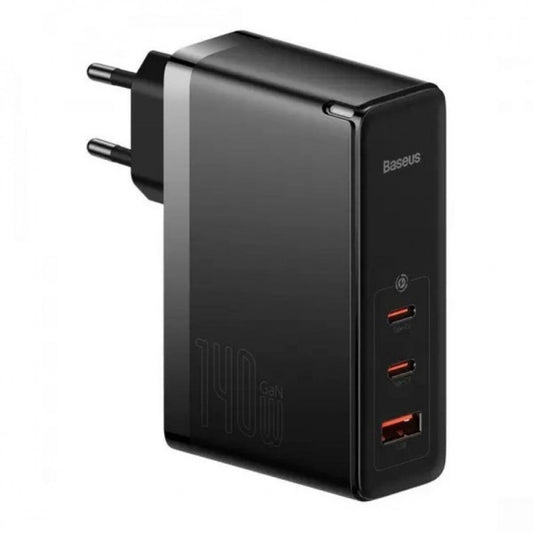 Home Charger | 140W | GaN5 | 1U | 2C | C to C Cable (1m) — Baseus (CCGP1002) Pro Fast Charger Black — CCGP1002 Black