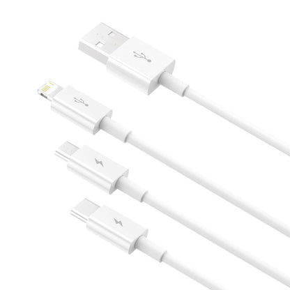 Cable 3 in 1 (L, M, C) 3.5A (1.5m) – Baseus (CAMLTYS-02) Superior Series – CAMLTYS-02 White