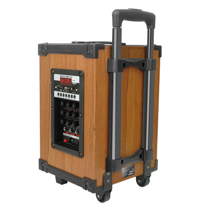 Bluetooth Speaker &amp; 2 Microphones – Hoco HA2 Wave – Wooden pattern