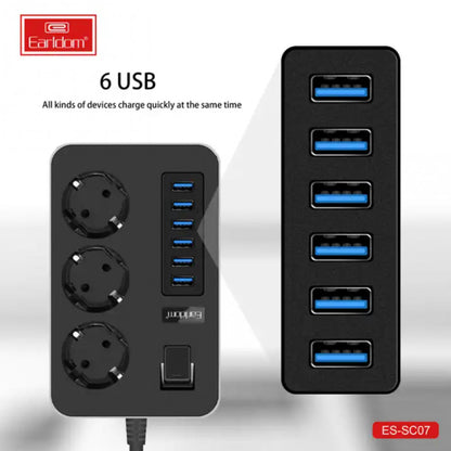 Life filter 6U | 3P | 3.1A | 2m - Earldom ES-SC07