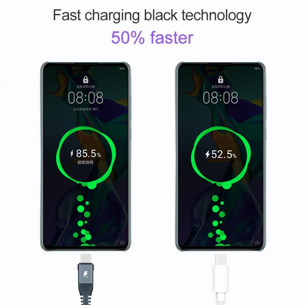 USB C cable 5A (2m) – Momax DA18E Space Gray