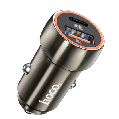 Car Charger | 20W | PD | QC3.0 – Hoco Z46A – Metal Gray