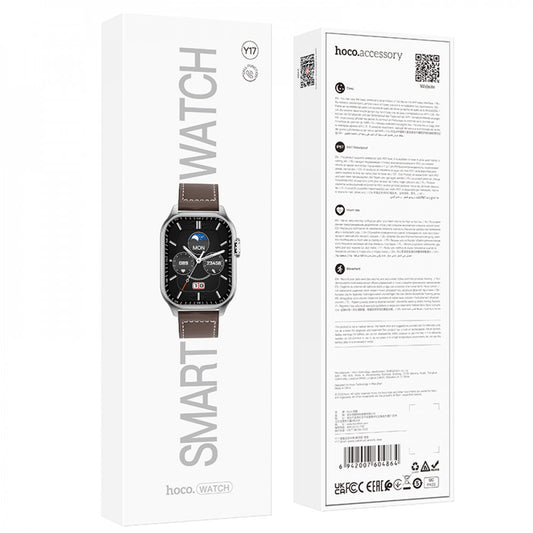 Smart Sports Watch (Call Version) – Hoco Y17 – Silver