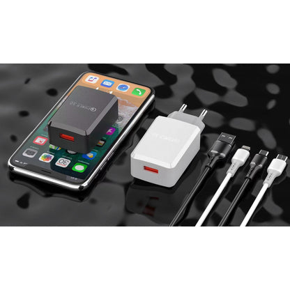 Home Charger | 18W | 1U | USB C Cable (1m) – Veron VR-C13Q – White