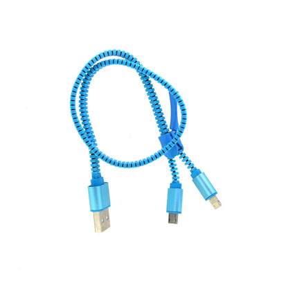 Cable 2 in 1 (L, M) 2A (1m) – Zipper