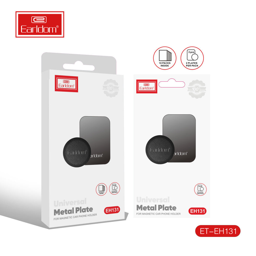 Set of plates for magnetic holders 2 pcs (rectangular + round) Earldom ET-EH131