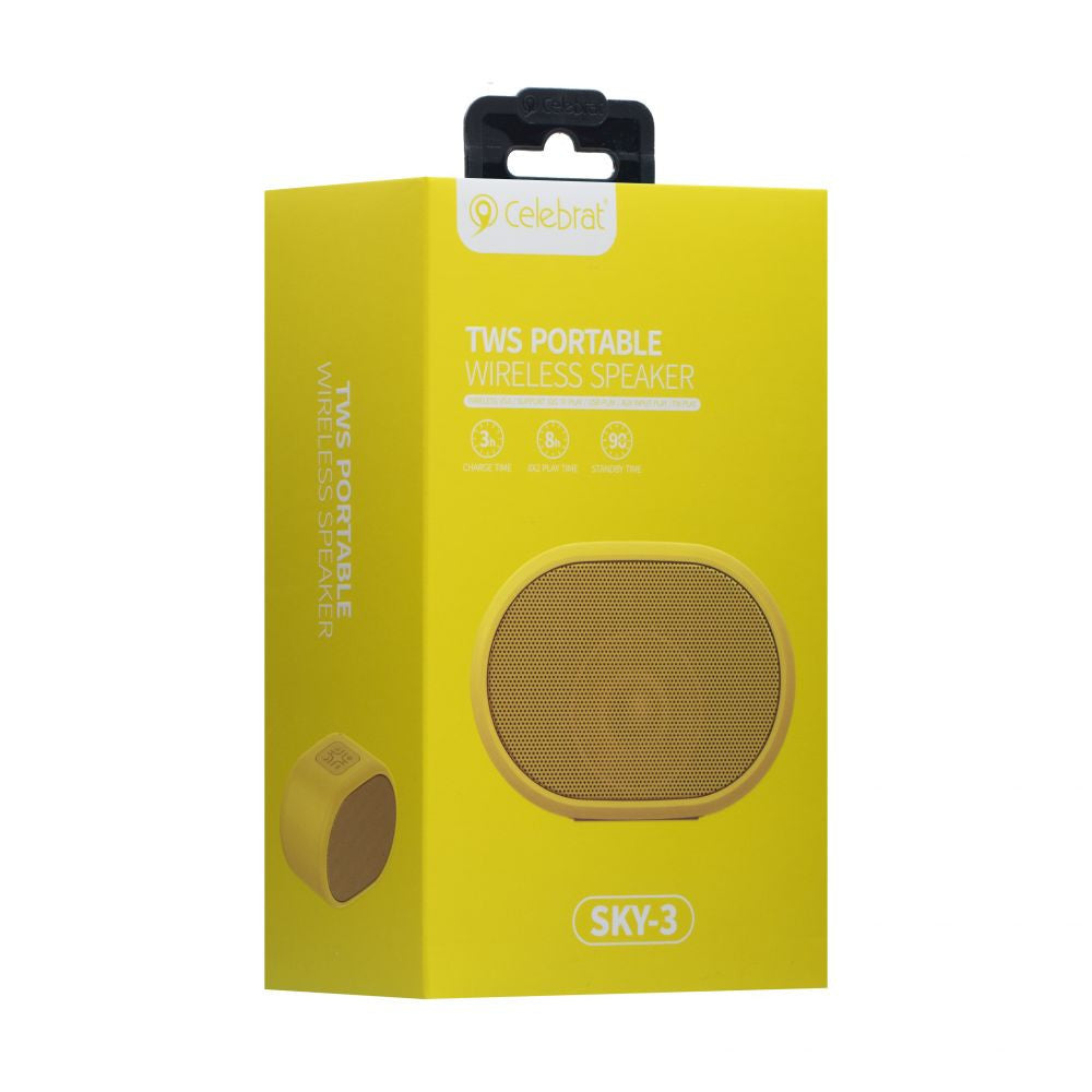 Portable speaker – Celebrat Sky-3 – Yellow