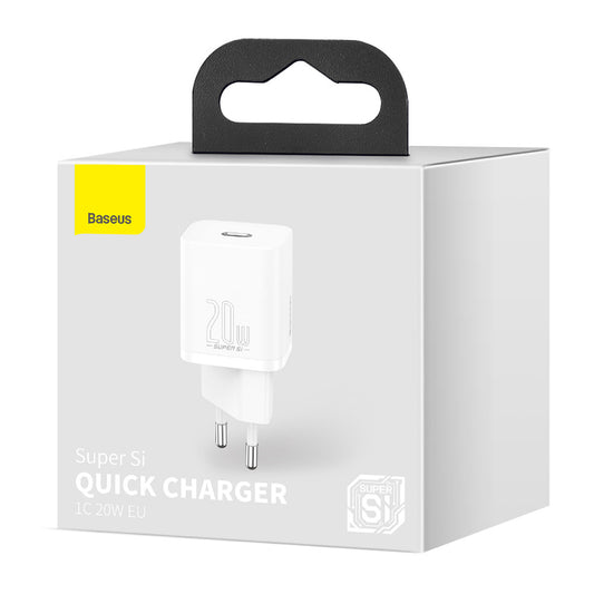 Home Charger | 20W | 1C – Baseus (CCSUP-B) Super Si Quick Charger – CCSUP-B02 White