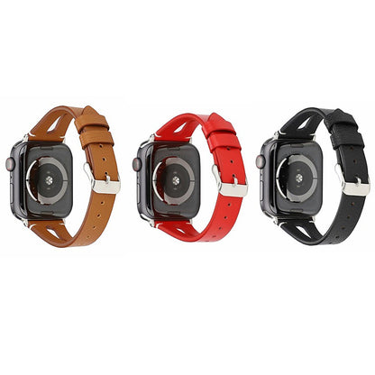 Reminets Hermes Leather Attelage Single Tour – Apple Watch 42 mm | 44mm | 45mm | 49 mm - Red