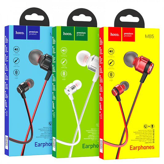 Headphones with microphone 3.5mm – Hoco M85 Platinum sound universal – Magic black night