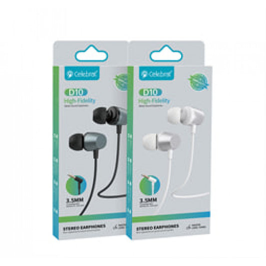 Headphones with microphone 3.5mm – Celebrat D10 – Black