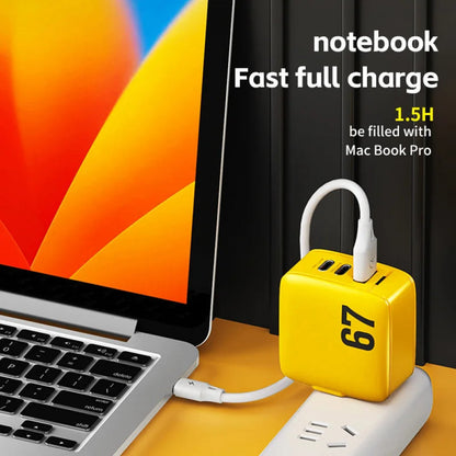 Home Charger | 67W | GaN | 2 PD | QC3.0 - Veron TC-67