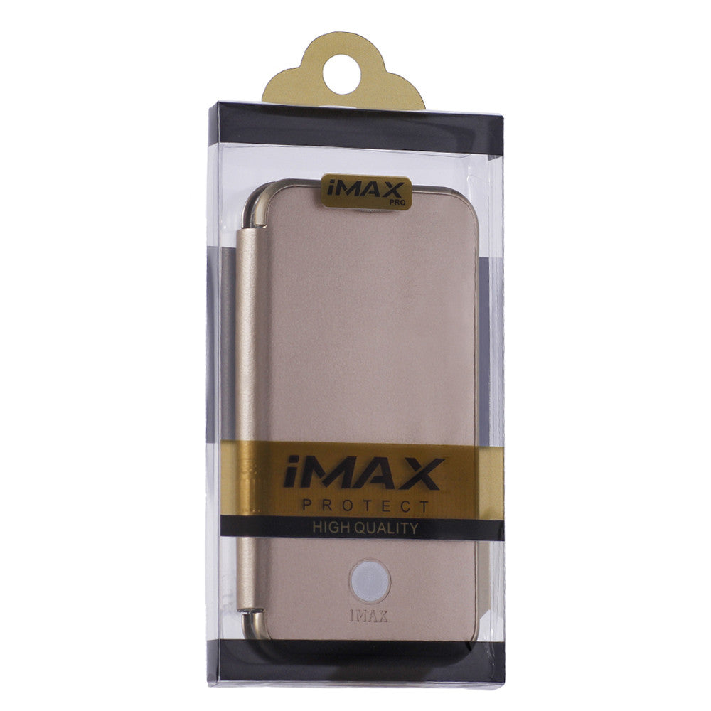 Leather Book Case – Samsung A6 Plus 2018(A605F) – iMax L – Gold