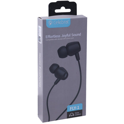 Headphones with microphone 3.5mm – Celebrat Fly-1 – Black