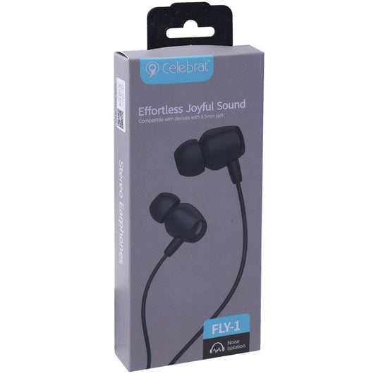 Headphones with microphone 3.5mm – Celebrat Fly-1 – Black