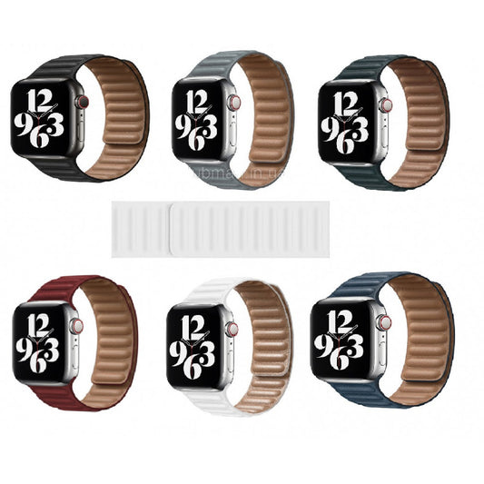 Reminets Leather Link – Apple Watch 38 mm | 40 mm | 41 mm - Gray