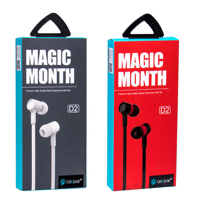 Headphones with microphone 3.5mm – Celebrat D2 – White