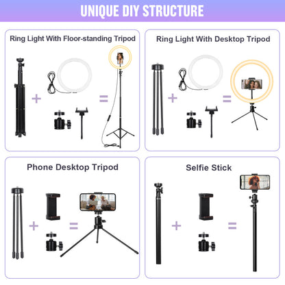 Ring lamp set LED 30cm CODN-12INCH SET +1.45cm tripod stand
