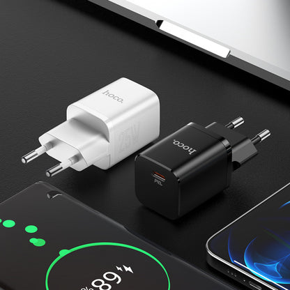 Home Charger | 25W | PD3.0 | C to Lightning Cable (1m) – Hoco N19 – Black