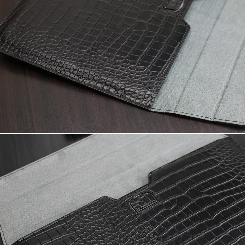 PU Sleeve Case Crocodile – MacBook 13.3 – Black