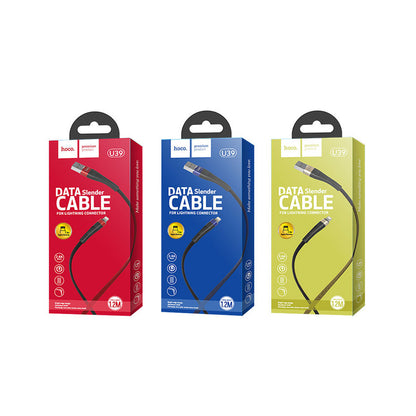 Lightning cable 2.4A (1.2m) – Hoco U39 – Black &amp; Gold