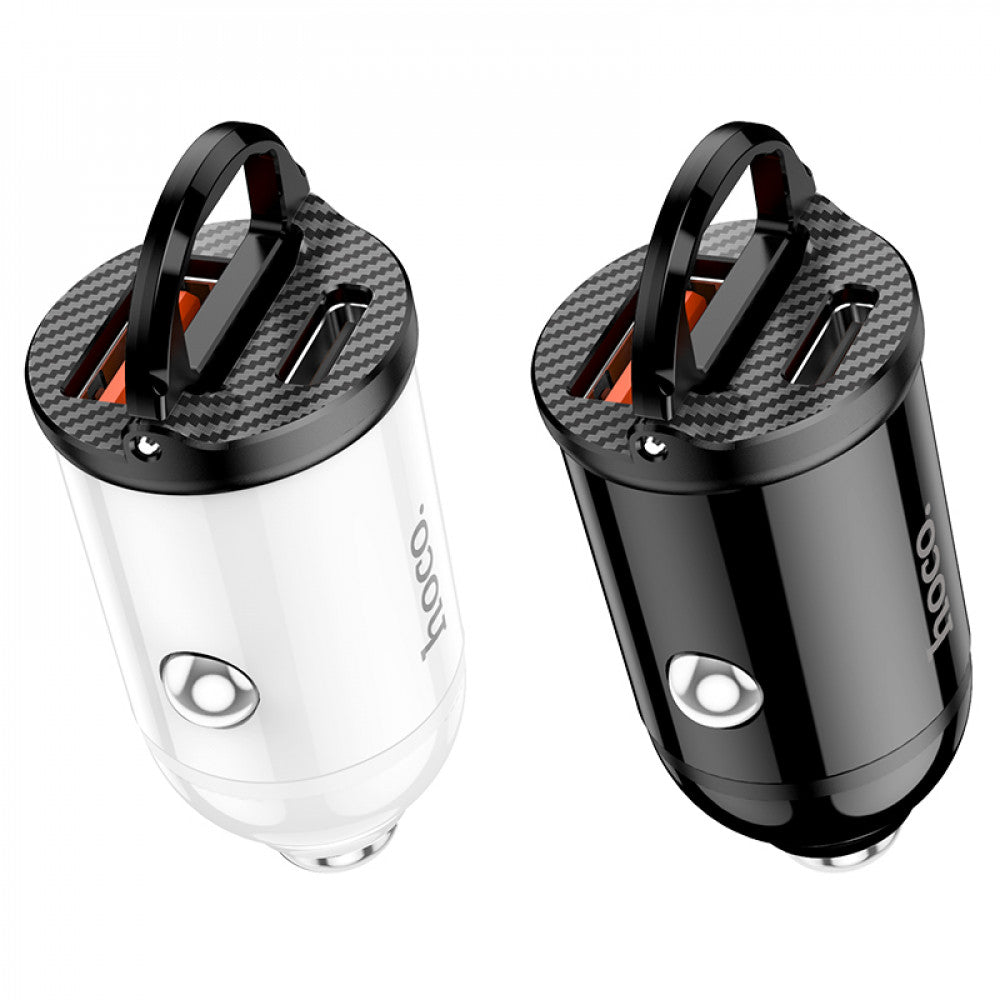 Car Charger | 30W | PD | QC3.0 - Hoco NZ2 - White