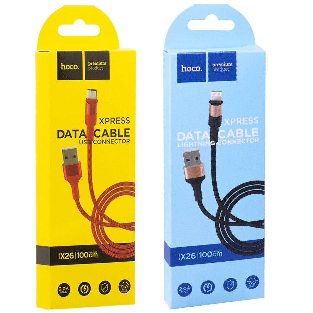 USB C cable 2A (1m) – Hoco X26 – Black&amp;Gold